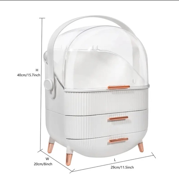 New Pink Retro Style Makeup Organizer - Picture 2 of 6